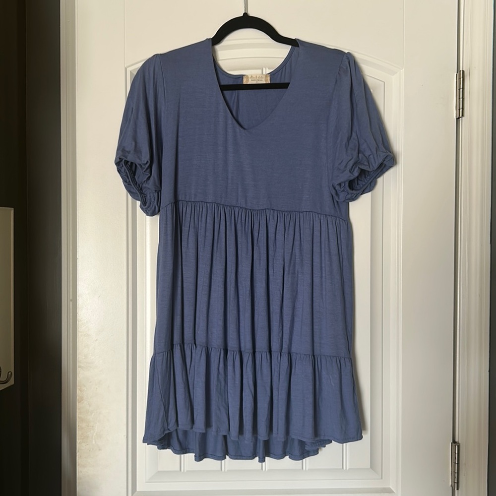 Alter’d State Blue V-Neck Tunic Dress